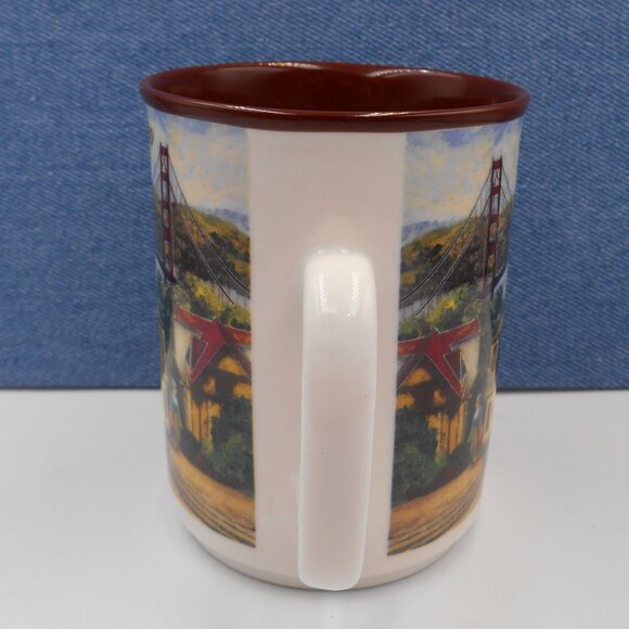 VINTAGE SAN FRANCISCO MUG CUP CABLE CAR BRIDGE THEME TOURIST CITY COLLECTIBLE - Picture 4 of 9